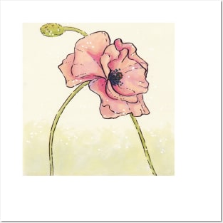 Pastel poppy Posters and Art